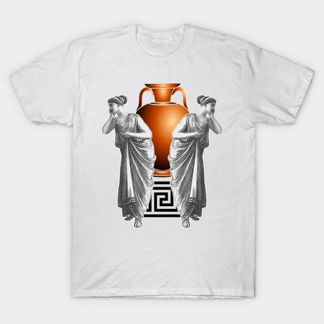 Girl with brown amphora T-Shirt by Marccelus